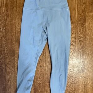 Size L Fabletics Light Blue Leggings 7/8